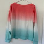 Splendid  Coral and Turquoise Mint Ombre Long Sleeve NWT Size M Photo 4