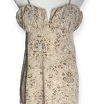 Prómesa Promesa Tan Paisley Print Sweetheart Neckline Mini Dress Photo 0