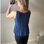 Akemi + Kin : Blue Tones Pleated Sleeveless Blouse Photo 1
