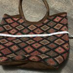 Handmade Himalayan Purse 100% Cotton & Suede Brown Orange‎ Aztec Boho Orange Photo 12