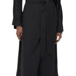 Babaton Aritzia Bascom Flowy Long Trench Coat Belt Tie Black Size XS Photo 0