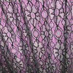 LuLaRoe Lola Skirt Black Floral Lace over Bright Neon Pink Lining Sz XL NWT Photo 4