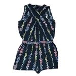 BCBGMAXAZRIA BLACK COMBO ISLA FLORAL-PRINT ROMPER SZ S Photo 3