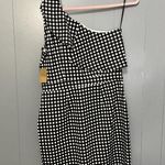 NEW Rachel Rachel Roy Black White Gingham Ruffle One Shoulder Classic Dress XL Photo 5