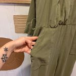 Elizabeth and James Green Soft V Neck Relaxed Fit Jumpsuit XL Photo 5