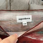 superdown Revolve Red Multi Maddison Mesh Asymmetrical Top Womens Size XXS Photo 2