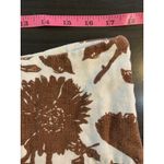 Gap Vtg Linen Skirt Womens 12 Brown Ruffle Coastal Floral Preppy Office Midi Photo 6