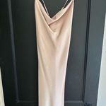 Show Me Your Mumu Verona Cowl Neck Dress in Champagne Luxe Satin Photo 4