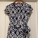 Lilly Pulitzer Beautiful Silk Blend Lily Pulitzer Dress in Blue and White Size 6 Photo 2