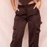 House Of CB Host of cb Daria‎ cargo chocolate trousers pants NWOT size XS Photo 0