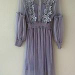 Victorian Style Blue Lace Dress Women’s Medium Photo 0