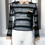 Opening Ceremony  Sheer Lace Blouse in Black, Size S Photo 11