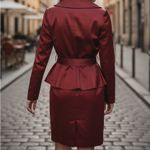 Bebe y2k red satin button down buckle waist red silk trench xs streetwear glam Photo 6