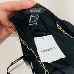 Black chain strap cami bodysuit top blouse L Size L Photo 9