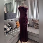 🌸AMTIOUS Nora feather Dress ✨ Purple Size M Photo 3