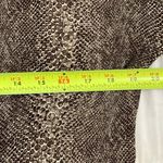 ZARA  Brown Silk Shift Dress Womens Size Medium Snakeskin Work Animal Print Photo 4