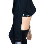 Poetry  Black Sequin Cropped Cardigan L NWT Photo 5
