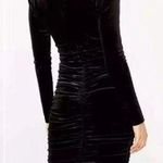 Bardot  black velvet n-neck long sleeve midi dress size 6 Photo 1