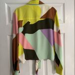 Sanctuary  Girlfriend Tie Hem Button-Up Shirt in Multicolor Artist Fie Photo 2