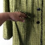 Evan Picone 14 Tweed Dress Coat in Lime Black Green Photo 2