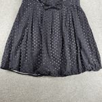 Torrid Womens Eyelet Top 20 Black Strapless Balloon Hem Lined Pleated Photo 7