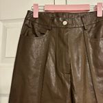 Princess Polly  Dusty Brown Leather Pants Photo 4