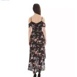 Iz Byer cold shoulder asymmetrical floral Maxi Romper Dress. Size 1. New Photo 1