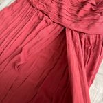 Fashion to figure GarnerStyle X FTF Jada Ruched Maxi Skirt Sz 2X High Slit Rust Orange Photo 5