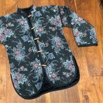 Mandarin Style Quilted Floral Jacket Size M Photo 4
