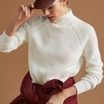 Maeve  white knit turtle neck sweater Photo 0