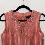 Tahari Beaded Embellished Peach Sleeveless Sheath Mini Dress NWT Size 4 Photo 2
