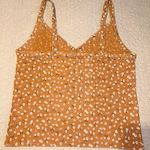 American Eagle Tan Floral Cropped Tank Top Photo 1