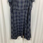 Unique Vintage Blue Plaid Tie Front 1940’s Swing Midi Dress Sz.5x/26 Photo 2
