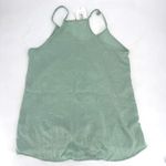 NWT Axis Apparel Tie Front‎ mother of pearl Button Camisole Green Large tank top Photo 1