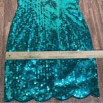 90's Niteline‎ Sequin Turquoise Hoco Mini Dress Vintage 4 Green Photo 6
