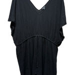 Torrid Size 2X Black Short Sleeve V-Neck Cotton Dress Beach Cover Up Photo 0