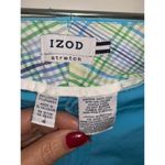 IZOD Women's Stretch Capri Pants Size 4 Blue Plaid Casual Photo 1