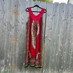 Jessica Taylor Dress Medium Red Black Boho Festival Western Hippy Fairy‎ Whimsy Photo 1
