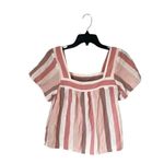 Rails Womens Savon Cheyanne Striped Cotton Blouse Top Pink Size Small Photo 4