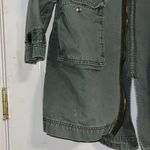 No Boundaries Vintage Denim Olive Green Jacket trench coat jacket Jean jacket green coat Photo 3