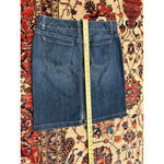 Womens L.L. Bean Blue Classic Denim Stretch Minimalist Fall Skirt Size 8 R Photo 5