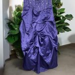 City Triangles Purple formal 20 xxl 19/20 beaded bodice ruched full skirt strapless ball gown Photo 2