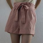 Lottie Moss Pink and White Plaid Shorts Photo 0
