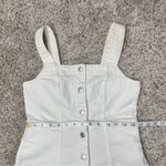 Madewell  Denim Button Front Square Neck Mini Dress in Tile White 0 NF931 Jean Photo 8