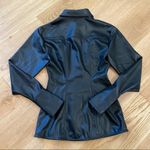 LPA  Faux Leather Button Front Shirt in Black Photo 1