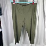 J.Jill Linen Stretch Pull-On Pants L Green Tapered Relaxed Fit Elastic Waist Photo 1