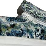 Spring Step Like New  Leather Whipsie Tufts Slip-On Sneakers Floral Size 10 Photo 4