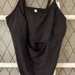 Cacique Lane Bryant  Rib Keyhole High Leg Thong Bodysuit BLACK Plus Size 26/28 Photo 3