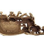 Noahs Ark Brooch AJC 3" Biblical Story Religious Religion Signed Gold Brushed Photo 1
