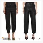 frame denim Frame Lounge Black Coated Denim Joggers Photo 1